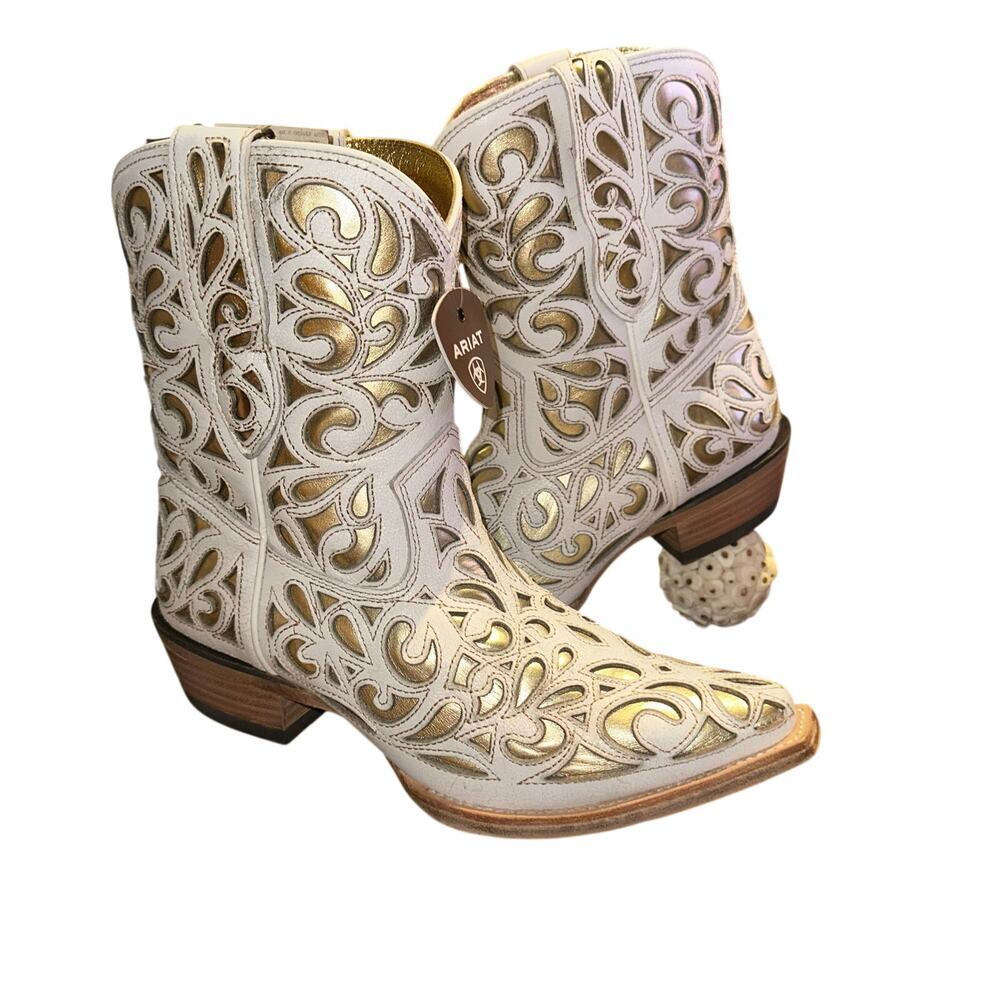 NWOB ARIAT WOMEN'S VALENTINA WESTERN BOOTIES - SNIP TOE Sz 7 - Picture 3 of 16